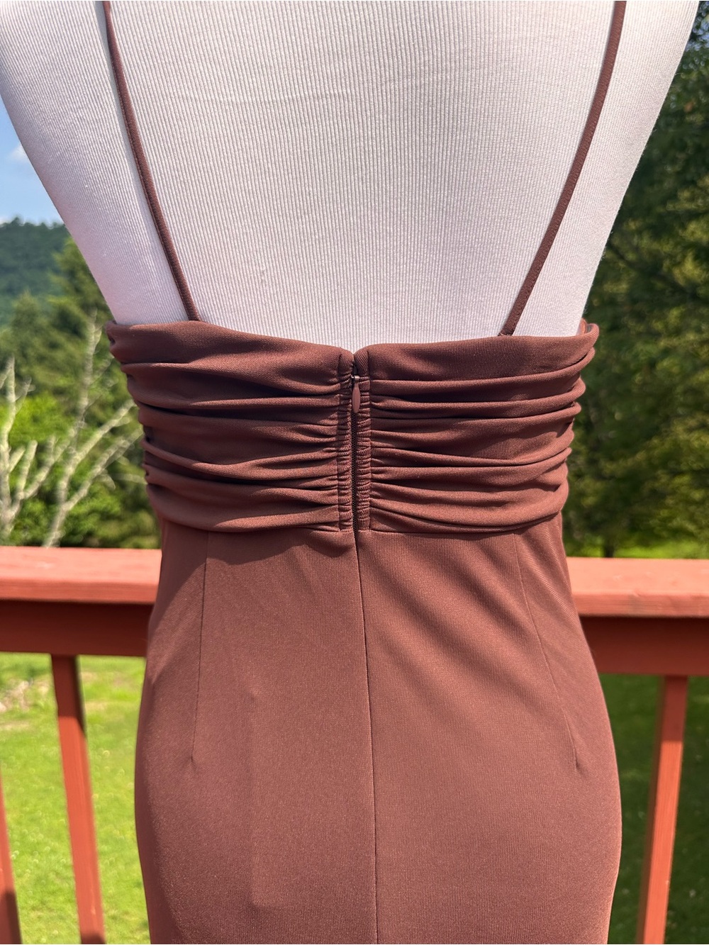 NWT! Zac Posen Jersey Draped Dress Espresso - Picture 7 of 10